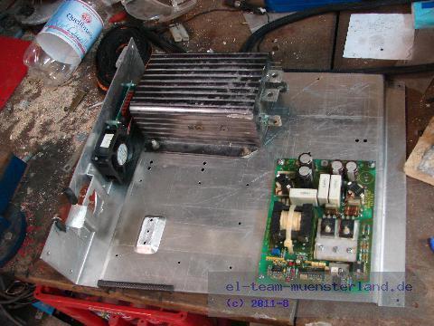 Alublech mit Curtis und DC/DC Wandler